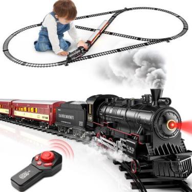Imagem de Trem Elétrico Hot Bee com Controle Remoto - Locomotiva a Vapor de Liga