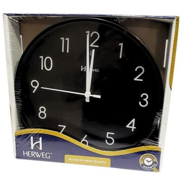 Imagem de Relógio de Parede Herweg Quartz Preto 660103