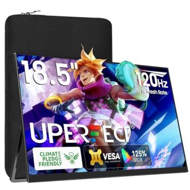 Imagem de UPERFECT Monitor Portátil de 18,5" 120 Hz 100% Srgb 1080P com Vesa e Suporte 180 ° Ajustável Ultrafino e Leve Sem Moldura Fhd Freesync Ips Hdr Gaming Display, Segundo Monitor de Viagem para Laptop