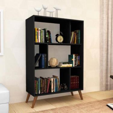 Imagem de Estante para Livros 3 Prateleiras RT3015 Movelbento, Preto