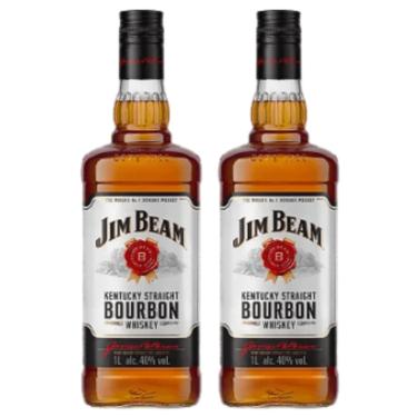 Imagem de KIT 02 JIM BEAM WHITE BOURBON WHISKY AMERICANO 1000ML