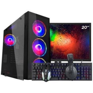 Imagem de PC Gamer, Ark, Intel Core i7 2600, 16GB DDR3 RAM, GT 730 4GB GDDR3, 120GB SSD, Windows 10 Pro, Preto + Monitor 20 Polegadas
