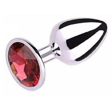 Imagem de Plug Anal Tamanho M Estimulador Aço Inox com Joia Sex shop - Gtoys