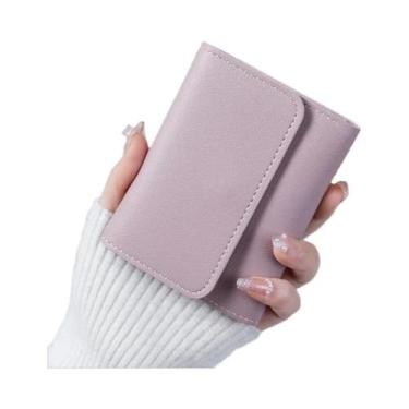 Imagem de Bolsa feminina simples e curta porta-bilhetes de estudante bolsa de ca