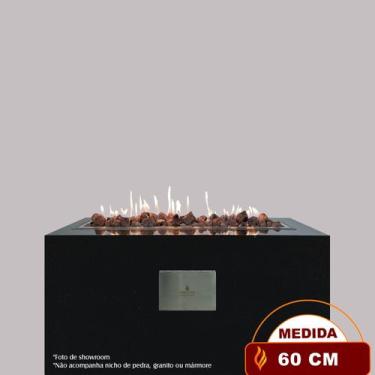 Imagem de Lareira a Gás Externa - Fire Pit - Retangular 60cm - Fogo & Art