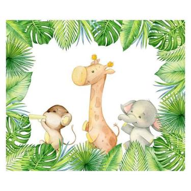 Imagem de Papel de Parede Adesivo Infantil Safari Floresta Bebe Quarto - 490pcm 