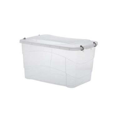 Imagem de Caixa Organizadora Organizador Com Tampa e trava 50 Litros 59x38x34 cm