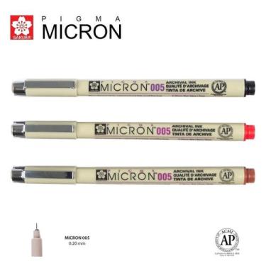 Imagem de Caneta Nanquim Pigma Micron Sakura 005 Kit C/ 3 Cores