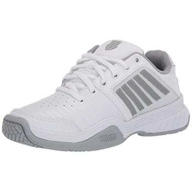 Imagem de K-Swiss Court Express Tênis feminino, Branco/Alto/Prata, 9