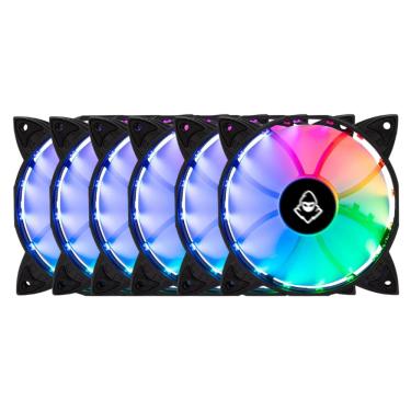 Imagem de Kit 6 Fans Mancer Z100 RGB Com Controladora 120mm - MCR-Z10RGB-01