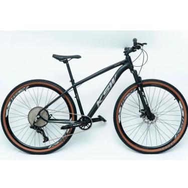 Imagem de Bicicleta Aro 29 Ksw 12 Vel Alumínio Suspensão 80mm Freios A Disco Preto Fos -ad Prata 17