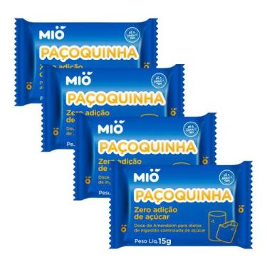 Imagem de Kit 4 Paçoquinha Rolha Mió Zero Açúcar 15g