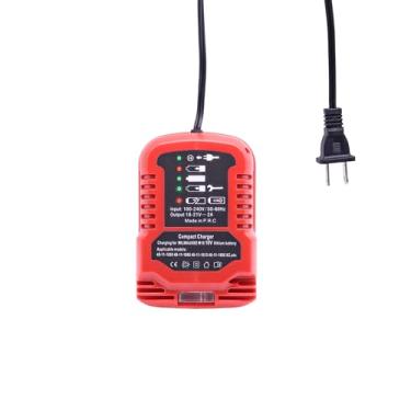 Imagem de Mini carregador de bateria de lítio compatível com Milwaukee M18 18 V bateria compatível com 48-59-1812 48-11-2420 48-11-1815 48-11-1840 48-11-1841 48-11-1850 etc