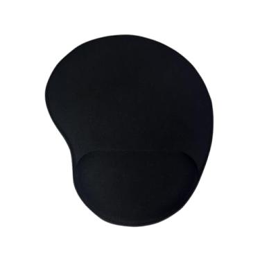 Imagem de Mousepad Gamer com Apoio de Pulso em Gel Preto Antiderrapante, Conforto para Trabalho e Jogo no Computador Mouse Pad(Preto)