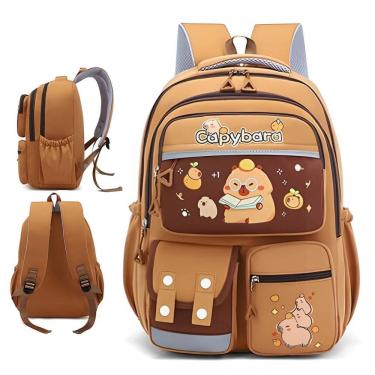 Imagem de Mochila Capivara Impermeável Escolar Grande Infantil Adulto