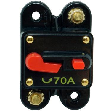 Imagem de Disjuntor Automotivo 70A Proteção Som Bateria Fusível Resetável Liga Desliga Svart 0753