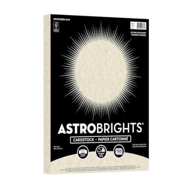 Imagem de Astrobrights Cartolina especial de pergaminho, 21,6 cm x 28 cm, 29,5 kg/176 gsm, natural (marfim), 100 folhas (27427-01)