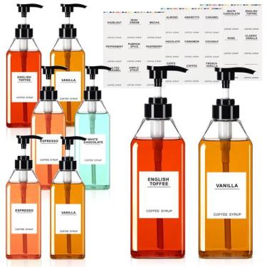 Imagem de Conjunto de dispensador de xarope de café Nuogo 300mL, 500mL, 750mL 6 