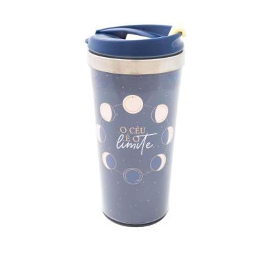 Imagem de Copo Termico Viagem Plastico Aço Inox 465Ml Uatt Meu Espaco