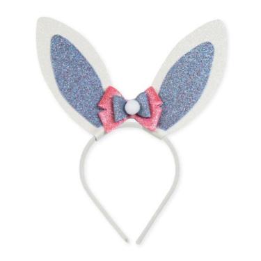 Imagem de Tiara De Coelho Páscoa Eva Com Gliter Lilás