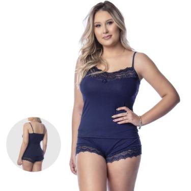 Imagem de Kit com 2 Baby Doll Viscolycra Com Renda Luxo Para Dormir Pijamas - So