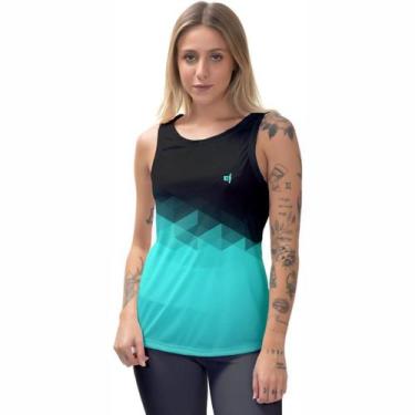 Imagem de Regata Feminina Moda Fitness Blusa Cavada Slim Academia Corrida Pilate