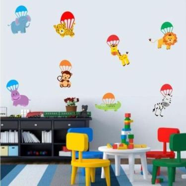 Imagem de Adesivo de Parede Safari Paraquedas - Shoppingnet