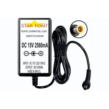 Imagem de Fonte DC 15V 2.56A para Amplificador de Guitarra Yamaha - Bivolt - Sta