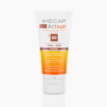 Imagem de Imecap Actsun FPS 60 50g - Protetor Solar Facial Cor Morena + Ácido Hialurônico