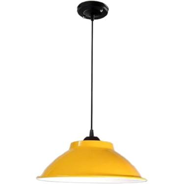 Imagem de Luminária pendente de metal moderna Industria, lustre country em V, tampa de panela simples, lustre E26 E27, base retrô, casa de fazenda, decoração moderna