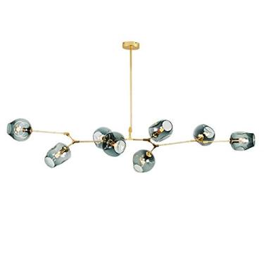 Imagem de Lustre Molecules Sputnik, abajures de vidro transparente, luminária suspensa, lustres E27, vintage, industrial, ajustável, teto, abajur transparente