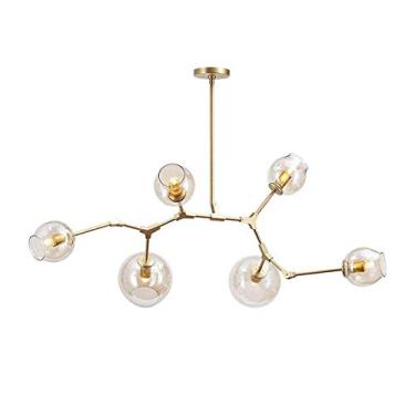 Imagem de Lustre Molecules Sputnik, abajures de vidro transparente, luminária suspensa, lustres E27, vintage, industrial, ajustável, teto, abajur transparente