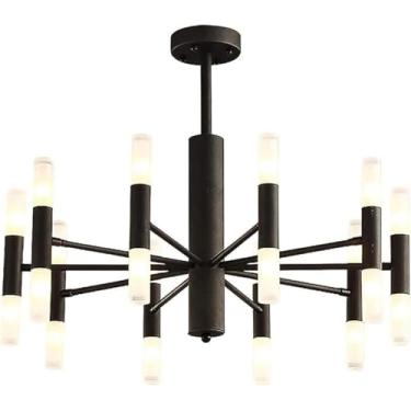 Imagem de Lustres Simples Modernos, Industriais - Luzes Pendentes com Abajur de Acrílico Compatível com Sala de Estar Quarto Sala de Jantar, Lâmpadas de Lustre