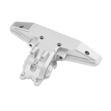Imagem de menolana Tampa da caixa de câmbio traseira de carro RC 1:16, peças de reposição atualizadas, substituição da tampa do diferencial superior traseiro de metal, Prateado