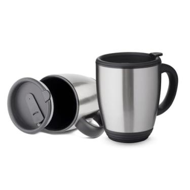 Imagem de Caneca Térmica 450ml em Inox Com Tampa Vedada Parede Dupla Isolada a Vácuo, Ideal Para Café, Água, Chá, Sua Bebida Quente ou Fria por Muito Mais Tempo