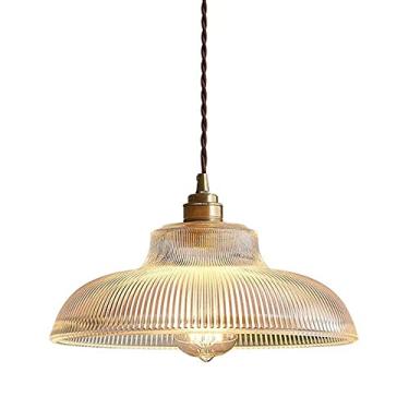 Imagem de WYUYIWH Lustre suspenso rústico cozinha sala de jantar pingente de teto, iluminação decorativa pendente luzes de vidro soprado à mão