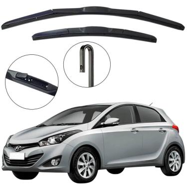 Imagem de Kit Palheta Dianteira Hb20 Hb20S Hb20X 2013 a 2019 Limpador de Parabrisa de Silicone