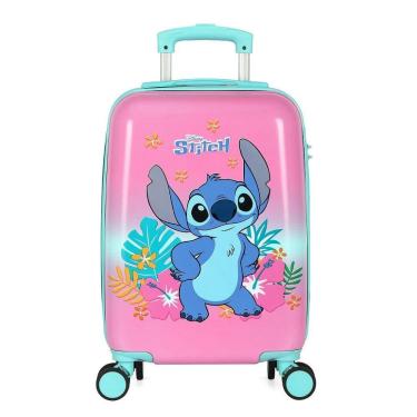 Imagem de Mala de Bordo Luxcel Kids Stitch e Angel Rosa e Verde Água