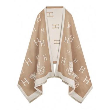 Imagem de Lenço nratto Pashmina Shawl Wrap Khaki 70x180 cm