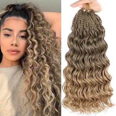 Imagem de Crochet Hair Leeven Boho Ocean Wave 35cm, 8 pacotes para mulheres