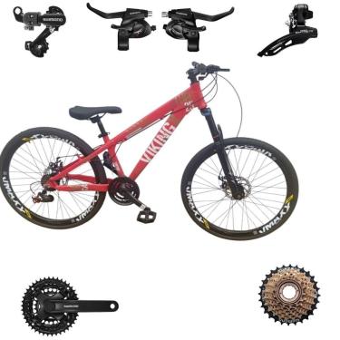 Imagem de Bicicleta 26 VikingX Tuff25 21v SHIMANO Freeride Disco Mecânico Pneu Slick 1.50-Unissex