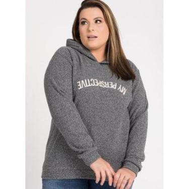 Imagem de Jaqueta Feminina Plus Size Bouclê Capuz Aplique Frente - Serena-Feminino