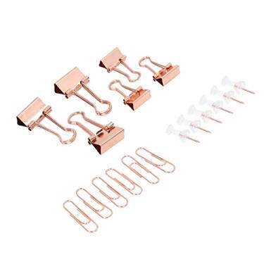 Imagem de YOUTHINK Clipes de Papel de, Conjunto de Clipes de Metal, Alfinetes de Ouro Rosa, Acessórios de Papelaria de Escritório para Uso Doméstico e Escolar (Ouro Rosa)