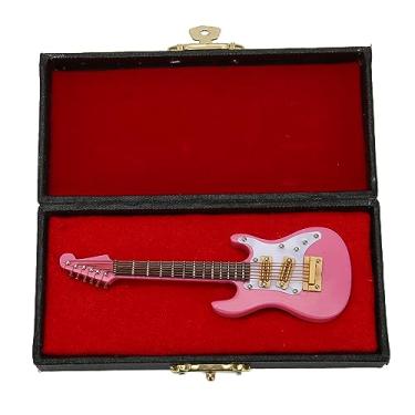 Imagem de Acouto Ornamento de Guitarra Elétrica Em Miniatura de 10cm Com Suporte de Exibição para Decoração de Desktop e Coleta de Casas de Boneca