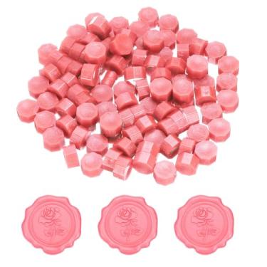 Imagem de PATIKIL Contas de lacre de cera, kit de 4 peças de contas hexagonais para carimbo de selo de cera para convite de casamento envelope de carta de artesanato faça você mesmo cartão embrulho de presente