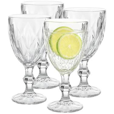 Imagem de Conjunto 4 Taças de Vidro 350ml – Design Clássico Premium, Ideal para Mesa Posta, Jantar, Casais e Decoração de Cozinha – Kit Taças Resistentes e Elegantes para Água, Vinho ou Suco KOALAECOM®
