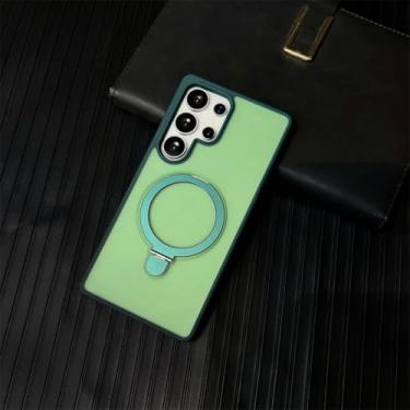 Imagem de HJZSZX Capa protetora para Galaxy S24+ com suporte magnético e anel protetor (para Galaxy S24+/4)