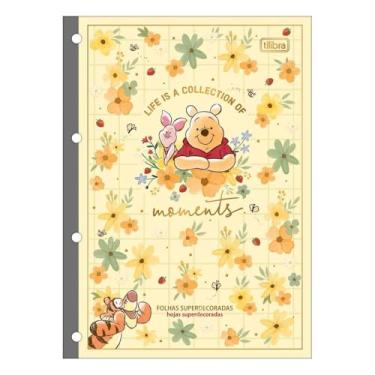 Imagem de Refil Caderno Argolado Fichário Universitário Ursinho Pooh Tiliflex 80 Folhas 20cm x 27,5cm