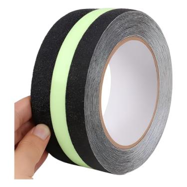 Imagem de Fita Antiderrapante Para Escadas Hospitais Anti Slip Neon Fosforescente Fita De Segurança Fita Abrasiva De Atrito Antiderrapante Com Faixa Verde Que Brilha No Escuro 30 Metros