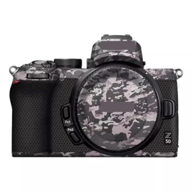 Imagem de Adesivo de capa de câmera Z 50 para Nikon Z50 Película protetora de película protetora da pele e resistência ao desgaste Z50 (Camuflagem de campo)